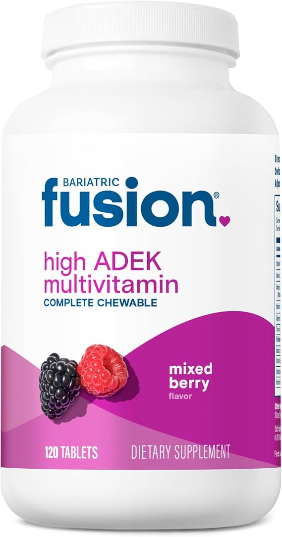 Bariatric Fusion High ADEK Multivitamin, Mixed Berry, 120 Chewable Tablets