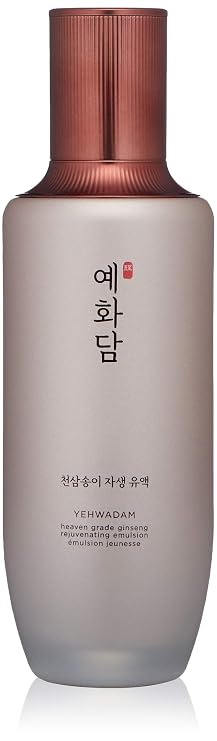 THE FACE SHOP Yehwadam Heaven Grade Ginseng Rejuvenating Emulsion | Gentle & Low-Irritant Formula for Instant Face Moisturization | Naturally Derived for Face Skin Brightness, 4.70 Fl Oz(Pack of 1)