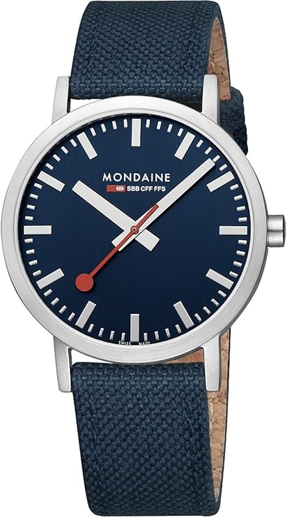 Mondaine Classic Mens Analogue Quartz Watch with Cloth Bracelet A660.30360.40SBD