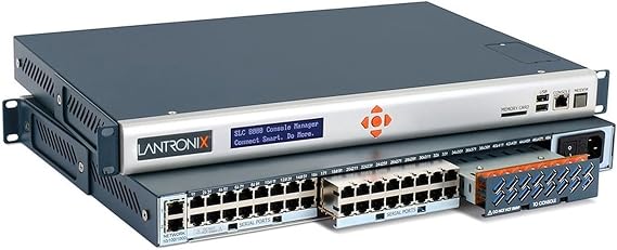 Lantronix SLC 8000 Advanced Console Manager - Secure Out-of-Band Management - Modular 8-48 Serial Ports (RJ45/USB) - Dual GbE - AC/DC Power - SLC80082201S