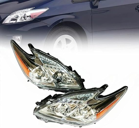 LYNICESHOP Halogen Headlights for 2010-2011 Toyota Prius (Right & Left)