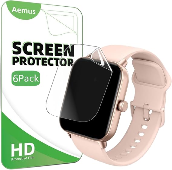 Screen Protector For IDW13 / IDW15 / IDW19 Smart Watch 1.8" (6 PACK) | Full Coverage Clear TPU Film Compatible for aeac / Fitpolo / Quican ID208 Plus SmartWatch 1.85