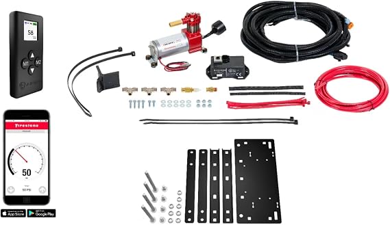 Firestone Airide 2922 Air Command Single Wireless App & Remote Standard Compressor Kit fits Air Helper Springs (1/4" Tubing) | 100 PSI | Single Path | Easy Installation