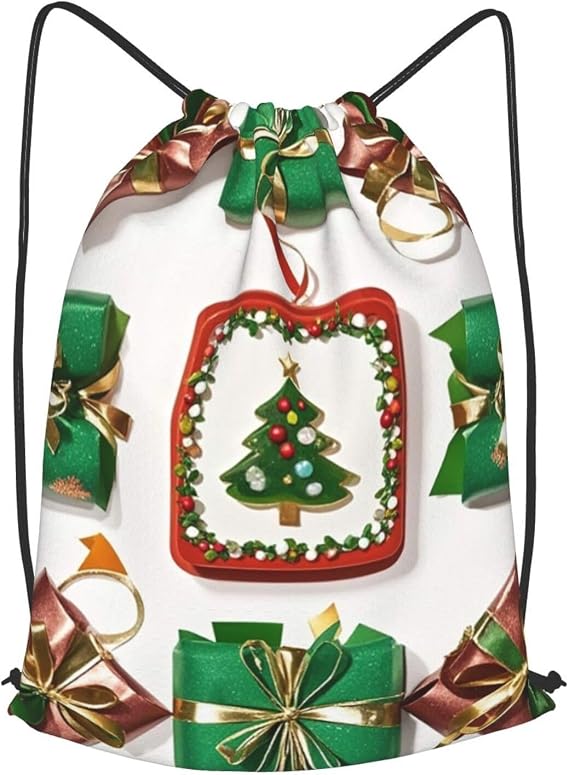 Drawstring Backpack Woemn Men Sports Gym Sack Lightweight Drawstring Bags Christmas Gift Wrapping Cinch Bag Sackpack For Work Swim Travel