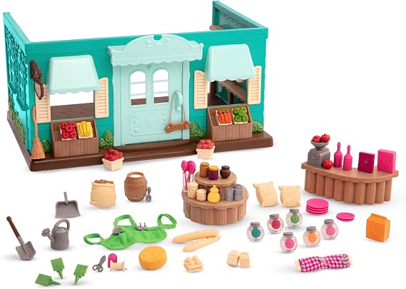 Li'l Woodzeez Honeysuckle Hollow General Store Playset, 69 Pieces, Playsets