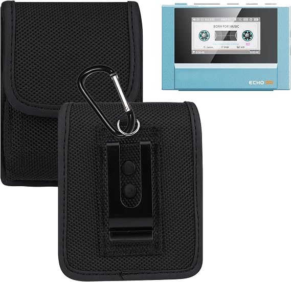 SnowSky/FiiO Echo Mini MP3 Player Holster Case, Nylon Pouch Holster with Belt Clip Carabiner Carry Case for FiiO Echo Mini / JM21 M21 Music MP3 Player | FiiO Echo Mini / JM21 M21 MP3 音楽プレーヤー用ベルトクリップカラビナキャリーケース付きナイロンポーチホルスター
