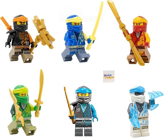 LEGO Ninjago: LEGO Ninjago Combo Set: 6 Core Ninja Minifgures (Lloyd, Jay, Cole, Zane, NYA and Kai)