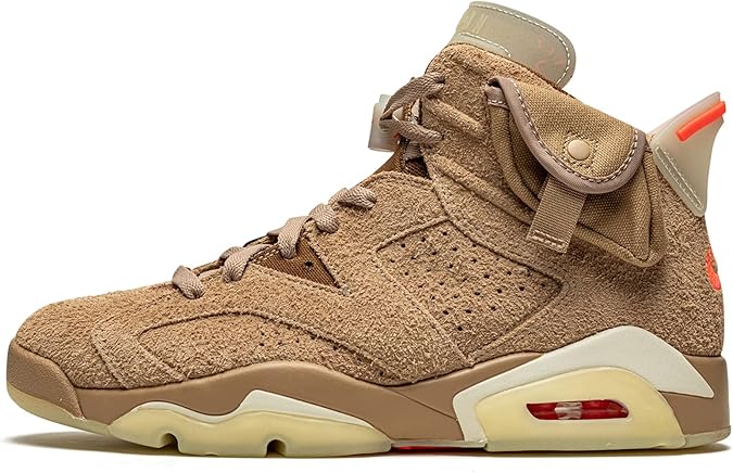 Jordan Mens Air Jordan 6 Retro DH0690 200 Travis Scott - British Khaki - Size 6.5