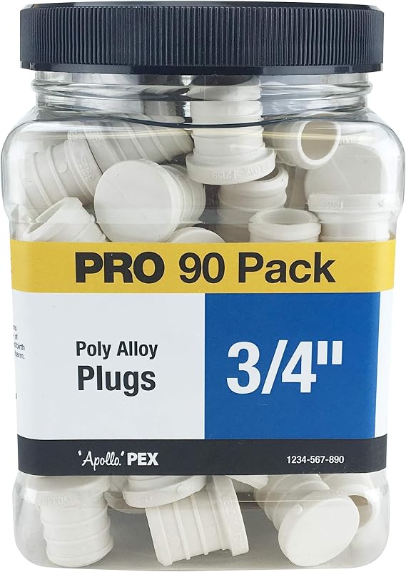 Apollo Valves PXPAP3490JR PEX Barb Plug, Plastic