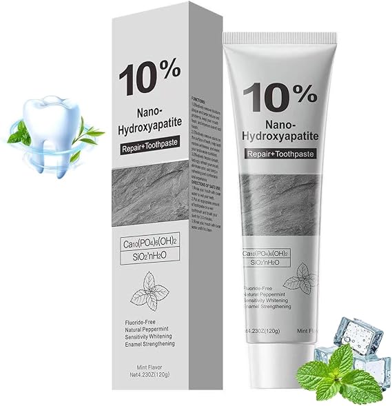 10% Nano-Hydroxyapatite Toothpaste, Remineralizing Whitening Tooth Paste, Enamel Protection, Natural, Remineralizing, Mint Flavor, Strengthening & Protecting Tooth Enamel (1)