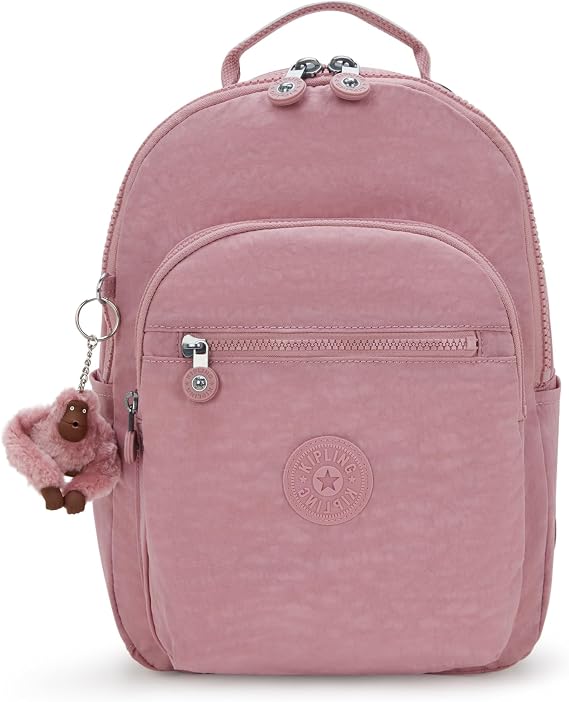 Kipling Women's Seoul S Backpack, Flouncy Pink, 10.5''L x 13.75''H x 6.75''D, Kipling Women's Seoul S Backpack