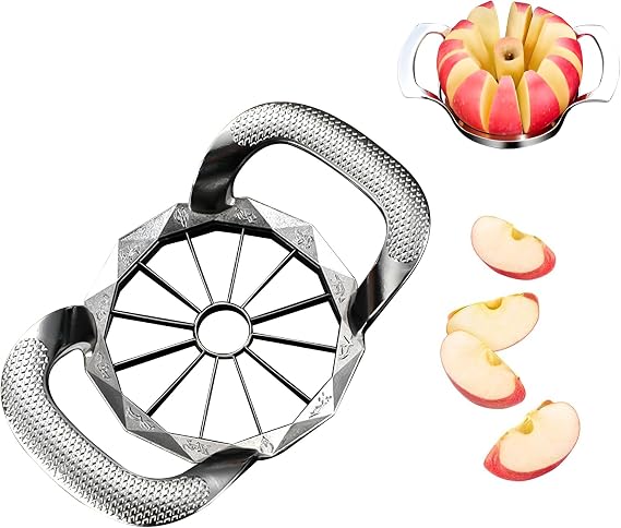 Apple Corer & Slicer,Stainless Steel Apple Cutter Apple Slicer Apple Cutting Tool Fruit Cutter for Kitchen-Tomato Apple Orange
