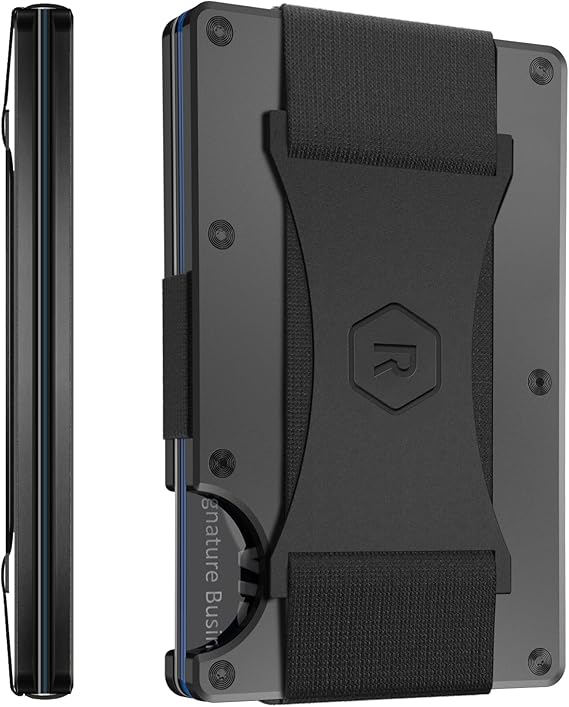 Ridge Wallet for Men - Wallet and Card Holder, RFID Protected Front Pocket Wallets for Men with Integrated Cash Strap