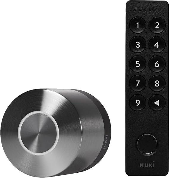 Nuki Smart Lock (Deadbolt) & Keypad 2, Keyless Door System with Auto-Lock, Fingerprint and Code Access, App Control, Easy Setup, Compatible with Alexa, Google, for Secure and Easy Home Entry