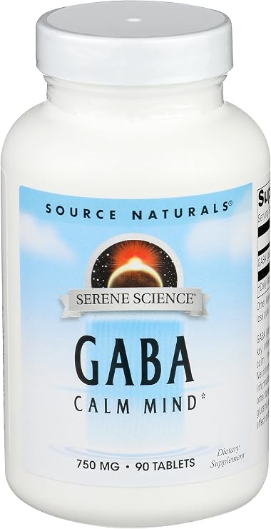 Source Naturals Serene Science GABA, for a Calm Mind* - 750mg, 90 Tablets