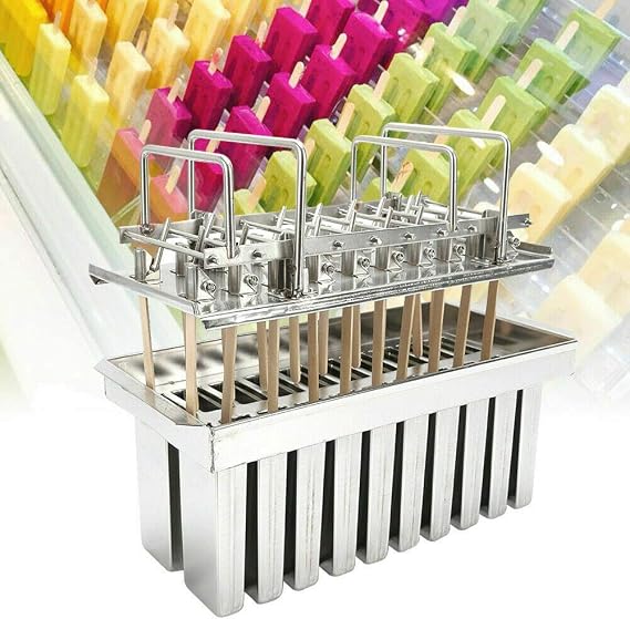 DIY Stainless Steel Molds Ice Pop Molds Pop Ice Cream Stick Holder (20PCS Flat head)