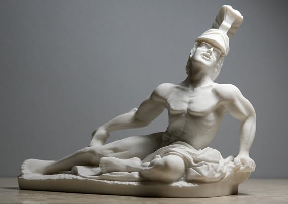 Dying Achilles Trojan War Hero Sculpture Handmade Nude Male