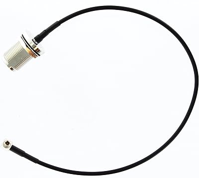 MPD Digital Andrew Commscope CNT100LL100 Coax Cable TS-9 Right Angle to N Female Bulkhead Connectors, 3G 4G GMS LTE Satellite Adapter Pigtail Dual Shielded Coaxial Cable Antenna Adapter 12in