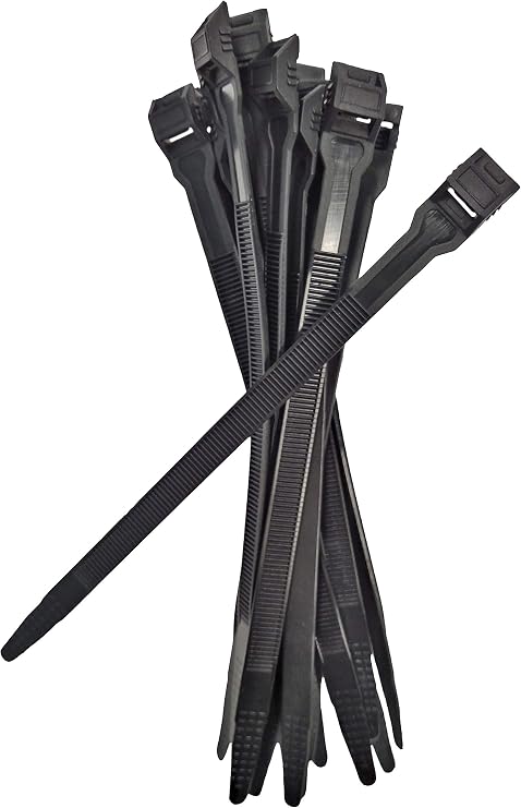 7.2" Low Profile Cable Ties - 500 Pack (Black)