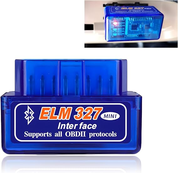 ELM327 OBDII Car Auto Diagnostic Scanner, Professional OBD2 Bluetooth Scan Tool Engine Failure Detector, Wireless Interface Mini ELM327 Fault Code Reader for Android Windows