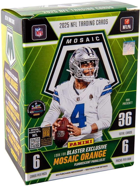 202526 Panini Mosaic Football Blaster Box Retail Exclusive Mosaic Parallels & Inserts NFL Trading Cards Sealed Retail Box