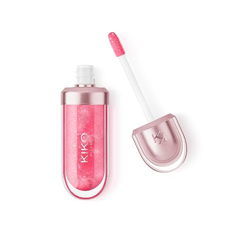 Kiko Milano 3D Hydra Lip Oil Hydrating, Nourishing, High-Shine Lip Treatment, Non-Sticky, Moisturizing Formula with Vitamin E 04 Cherry Cherry 6.5ml