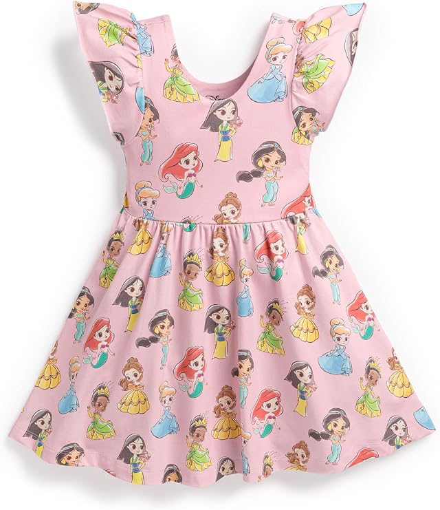 monica + andy Short Sleeve Let's Dance Dress, Organic Cotton Playwear Clothes for Girls, Kids, Toddler & Infant Sizes