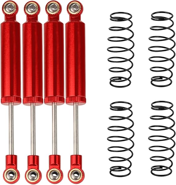 Shock Absorber Damper Internal Spring Built-in Spring For 1/10 RC Crawler Axial SCX10 I II III RBX10 Wraith TRX4 MST Redcat (red, 100mm)
