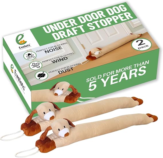 Evelots 37" Dog Door & Window Draft Stop-Save Energy & Money, Keep Heat in-Set/2