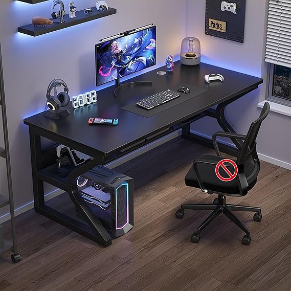 Gaming Desk, Computer Desk, Computer Desk, Computer Desk, Computer Desk, Computer Desk, Computer Table, Work Desk, Long Table, Conference Desk, Study Desk, Housework Desk, Office Desk, Dining Desk, Learning Desk, Simple Telework Table, Ergonomic, Easy Assembly, Space Saving, Home Work/Office/Workstation, Suitable for Children and Students 80 x 5 cm 0 x 75cm black