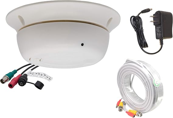 Evertech HD 1080P Nanny Covert Hidden Security Camera with Power Supply and Video Power Cable Set