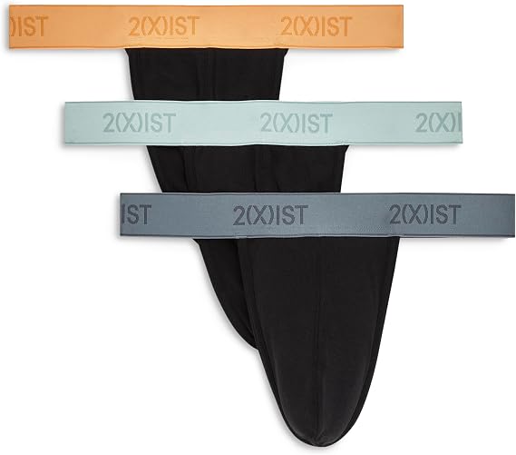 2(X) IST Men's Essential Cotton Y-back Thong 3-pack