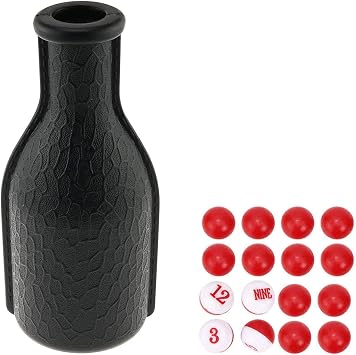 DGZZI Billiard Pool Shaker Pool Snooker Billiard Table Kelly Pool Shaker Bottle with Red and White Tally Peas