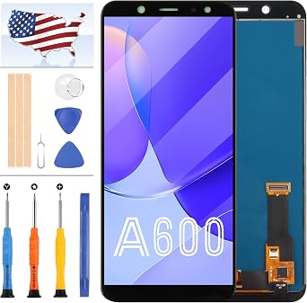 TFT LCD Screen Replacement for Samsung Galaxy A6 2018 A600 A600F/DS A600FN A600G/DS A600FN/DS 6.0" LCD Display Touch Screen Digitizer New AssemblyNot Original AMOLED
