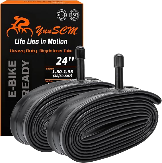 2-PCS 24" Heavy Duty Bike Tire Tubes 24x1.50/1.95 38/50-507 AV32