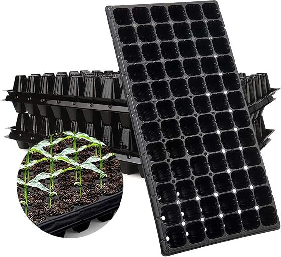 Seed Starter Kit 10 Pack-72 Cell Seedling Trays Gardening Germination