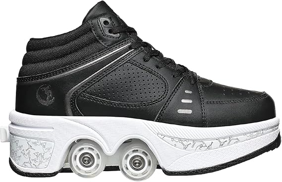 Roller Skate Shoes with Wheels Skateboard Shoes Inline Skates Adjustable for Women and Girls