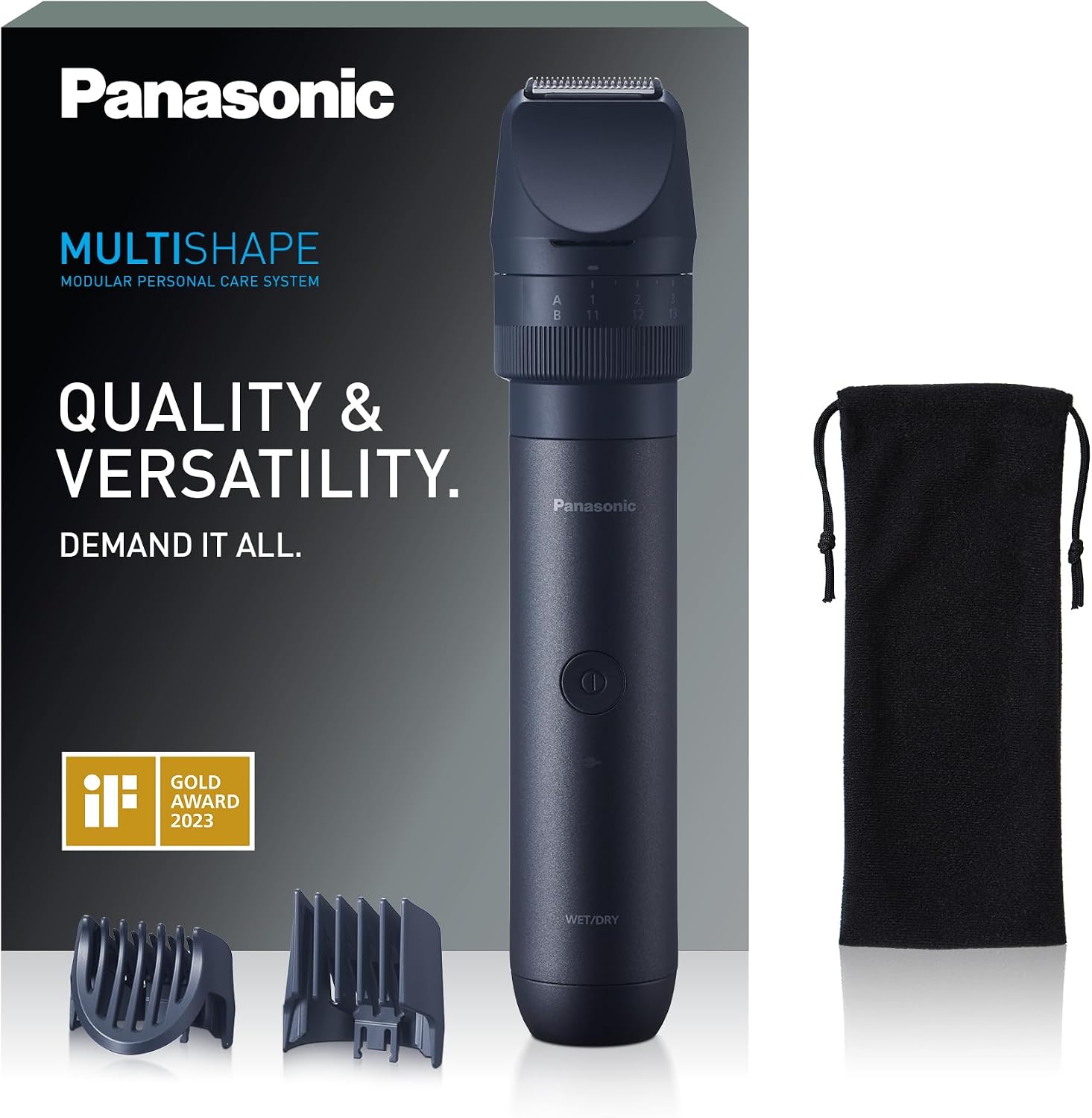 Panasonic MULTISHAPE Modular Body Care System ER-CKL1 Starter Kit Beard and Hair Trimmer for Men with Rechargeable Li-ion Battery