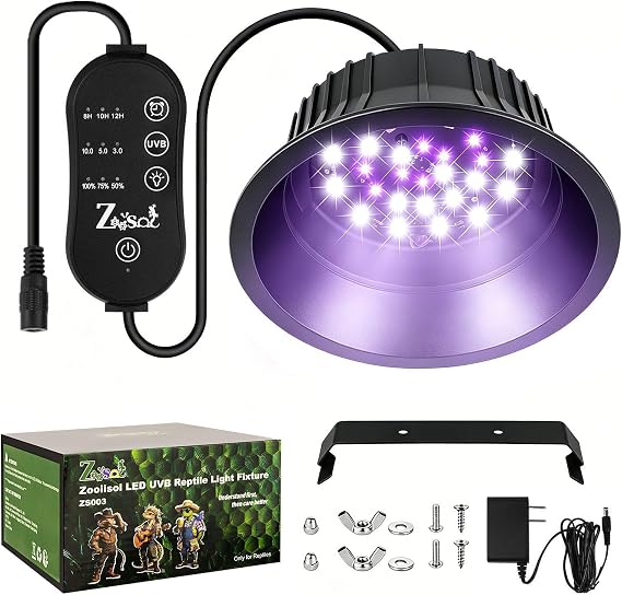 UVB Light for Reptiles Separate UVB & Daylight 10W HO UVB LED Lamp