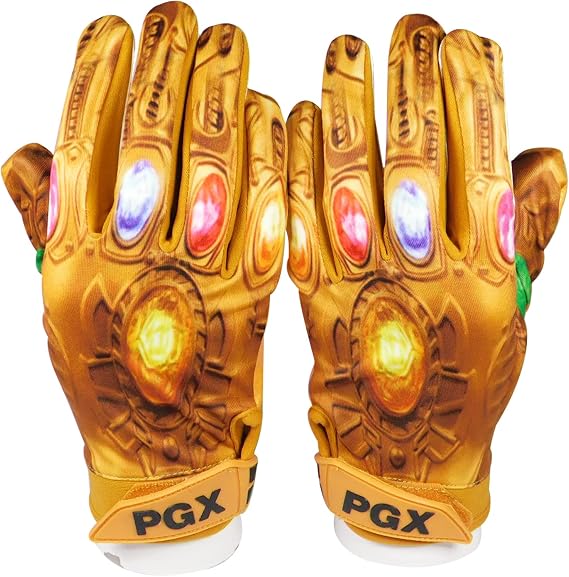 PGX Power Stones Youth Baseball Gloves (Gold, Youth Large) - Adult & Youth Baseball & Softball Gloves, Leather Palm, Wrist Strap for Secure Fit