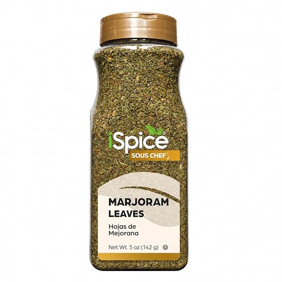 iSpice Dried Marjoram Leaves Herb Bulk Jar - 5 oz