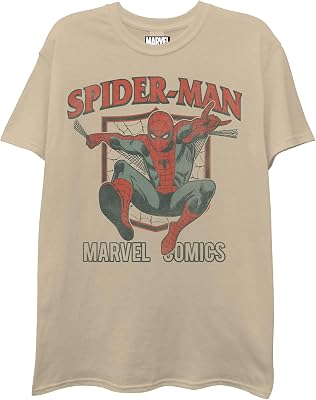Marvel Mens Marvel Comics Spider-man Swinging Short Sleeve T-Shirt
