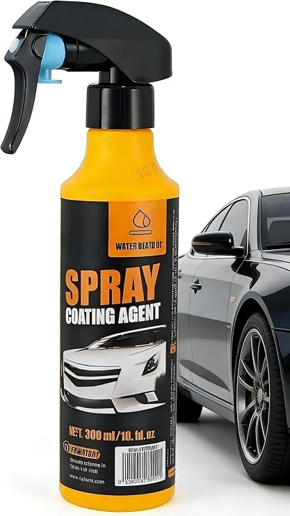 Nano Hydrophobic Ceramic Coating,-300ml Car Coating Spray Kit,Easy-to-Spray Auto Paint Protection,Sponge and towe, Unmatched Shine Car Wax Coating Spray, No Pungent Smell, Quick Detailer Spray Wax