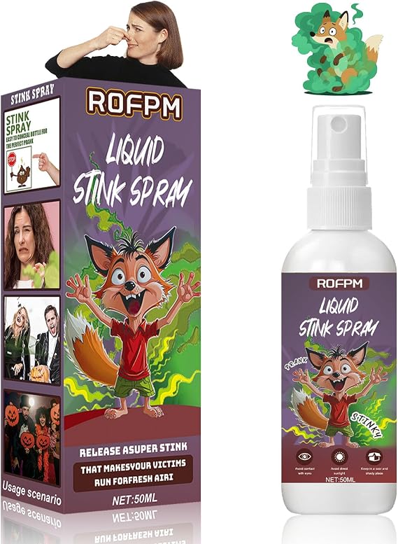 Extra Strong Stink Spray, Funny Joke Stink Spray, Ultimate Halloween Prank Smell Spray for Adults, Novelty Smell Liquid Stink Spray, 50ml