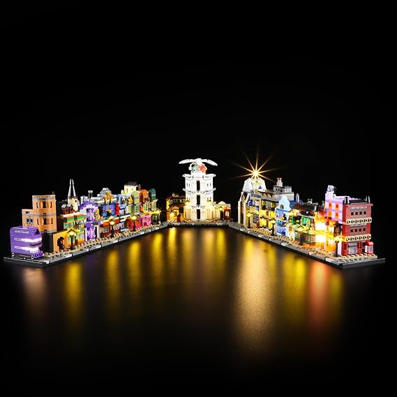 YEABRICKS LED Light for 76444 Harry Potter Diagon Alley Wizarding Shops Building Blocks Model (Building Set NOT Included)