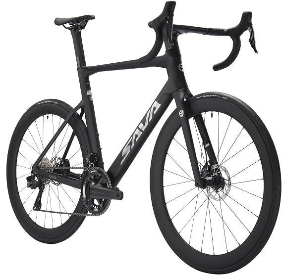 SAVADECK Carbon Fiber Road Bike, 24 Speeds Shifting Road Bicycle with Shimano Ultegra Di2 8170 Groupset, Carbon Race Bike with Carbon Frame and Carbon Wheelset Disc Brake for Adult