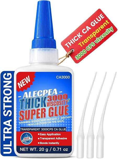 20g Thick Super Glue 3000 CPS - Clear CA Cyanoacrylate Glue