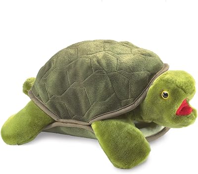 Folkmanis Turtle Plush Hand Puppet, 8