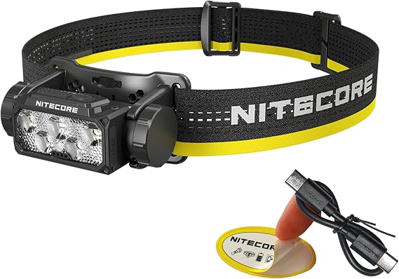 Nitecore HC60 UHE 1600 Lumen Headlamp, USB-C Rechargeable with White and Red Beams for Night Runing, Camping, Hiking, Hunting, and Industrial Work Sticker