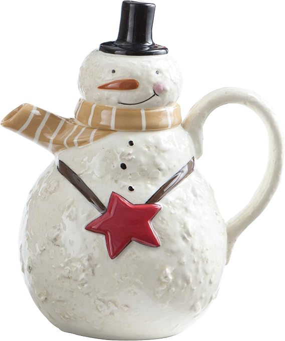 Park Designs Snow Friends Snowman Teapot